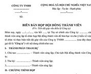Biên bản họp Hội đồng thành viên công ty TNHH 1 thành viên Biên bản họp Hội đồng thành viên công ty TNHH 1 thành viên