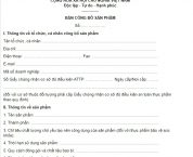 Thủ tục đăng ký bản công bố thực phẩm Thủ tục đăng ký bản công bố thực phẩm